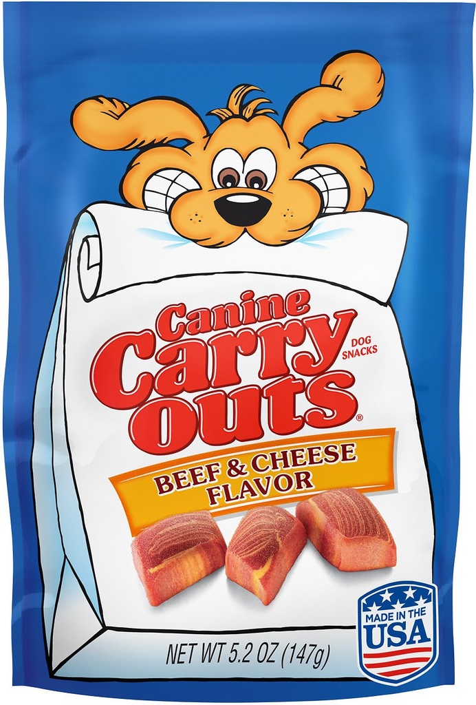 Canine Carry Outs Beef &amp; Cheese Flavor Dog Treats 147g