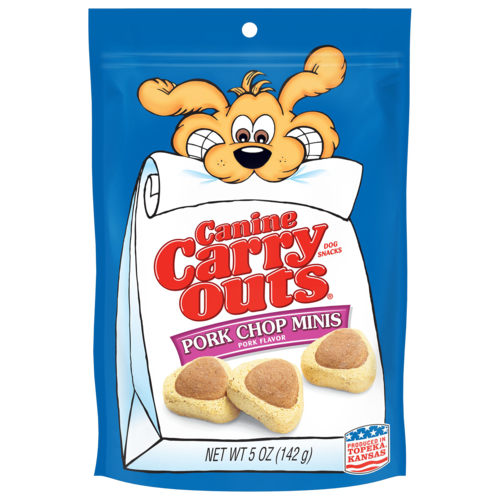 Canine Carry Outs Pork Chop Minis Pork Flavor Dog Treats 142g