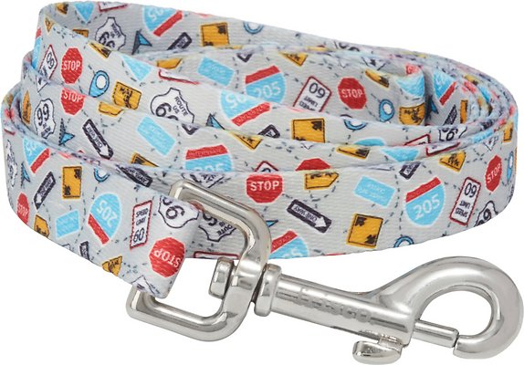 Traffic Signs Dog Leash, SM - Length: 6-ft, Width: 5/8-in