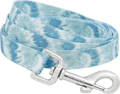 Frisco Blue Tie-Dye Dog Leash, SM - Length: 6-ft, Width: 5/8-in