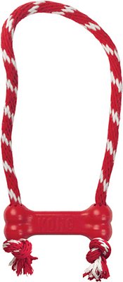 KONG Goodie Bone with Rope Dog Toy, Medium
