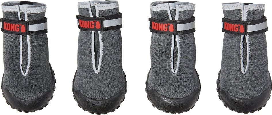 KONG Marl Knit Dog Booties, Gray, Small