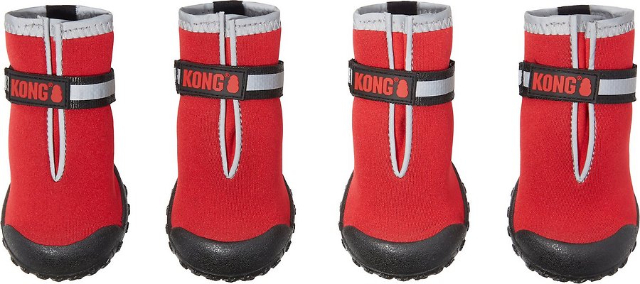 KONG Marl Knit Dog Booties, Red, Large