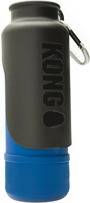 KONG H2O K9 UNIT Insulated Stainless Steel Dog Water Bottle &amp; Travel Bowl, 25-oz, Blue