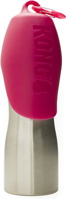 KONG H2O Stainless Steel Dog Water Bottle, Pink, 708g