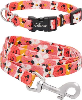 Disney Minnie Mouse Floral Collar + Dog Leash