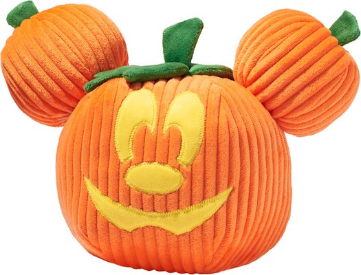 Disney Halloween Mickey Mouse Pumpkin Plush Squeaky Dog Toy