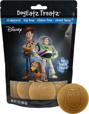 Team Treatz Disney DogEatz Toy Story Rawhide-Free Dental Dog Treats, 7-oz bag, Count Varies