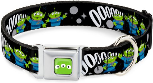 Buckle-Down Toy Story 3-Aliens Polyester Dog Collar, Small: 9.5 to 13-in neck, 1-in wide