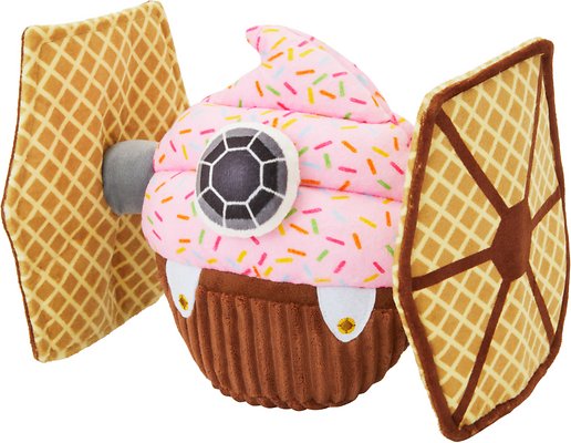 STAR WARS TIE FIGHTER Cupcake Plush Squeaky Dog Toy