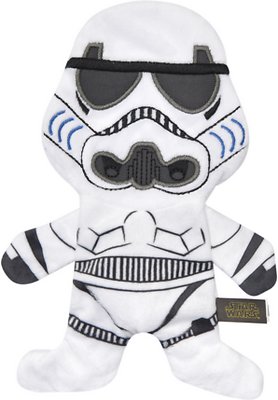 Fetch For Pets Star Wars Storm Trooper Plush Flattie Dog Toy, 6-in