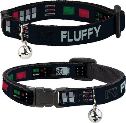 Buckle-Down Star Wars Darth Vader Utility Belt Bounding Personalized Breakaway Cat Collar with Bell