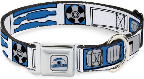 Buckle-Down Star Wars R2-D2 Polyester Seatbelt Buckle Dog Collar, Small: 9 to 15-in neck, 1-in wide