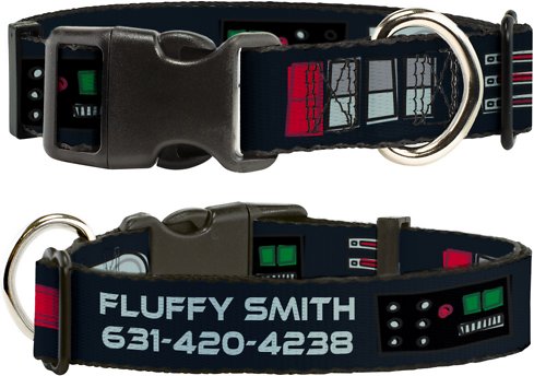 Buckle-Down Star Wars Darth Vader Utility Belt Bounding Personalized Dog Collar, Large