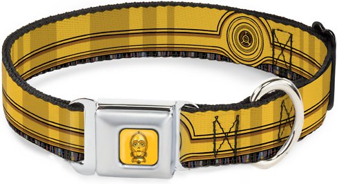 Buckle-Down Star Wars C3-PO Polyester Dog Collar, Small: 9 to 15-in neck, 1-in wide