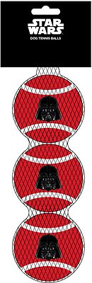 Buckle-Down Star Wars Darth Vader Squeaky Tennis Ball Dog Toy, 3-Pack