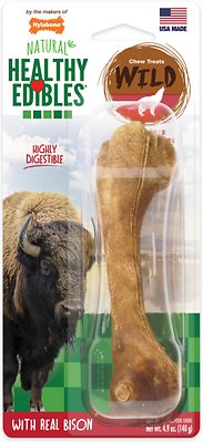 Nylabone Natural Healthy Edibles Wild with Real Bison Large Dog Treat, 1 count