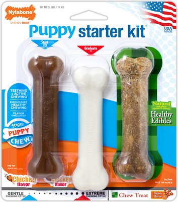 Nylabone Puppy Chew Starter Kit Triple Pack Puppy Chew Toy