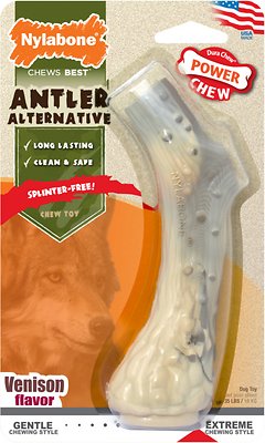 Nylabone DuraChew Antler Alternative Venison Flavored Dog Chew Toy, Wolf