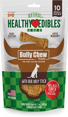 Nylabone Healthy Edibles Bully Chew Dog Treats, Small, 10 count