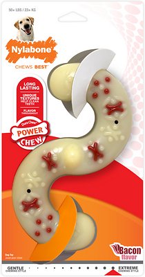 Nylabone DuraChew S-Shape Bacon Flavored Dog Chew Toy, X-Large