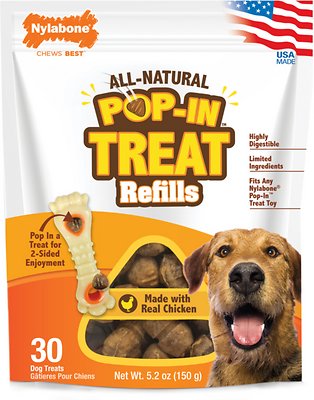 Nylabone Pop-In Chicken Dog Treat Refills, 30 count