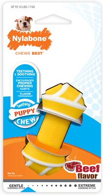 Nylabone Puppy Teething Rawhide Alternative Knot Puppy Chew Toy, Petite