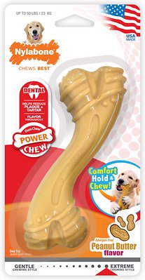 Nylabone Dura Chew Power Chew Peanut Butter Flavor Dental Chew Dog Toy