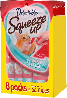 Delectables Squeeze Up Tuna Lickable Cat Treats, 32 count