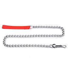 Dog chain leash with nylon handle big size