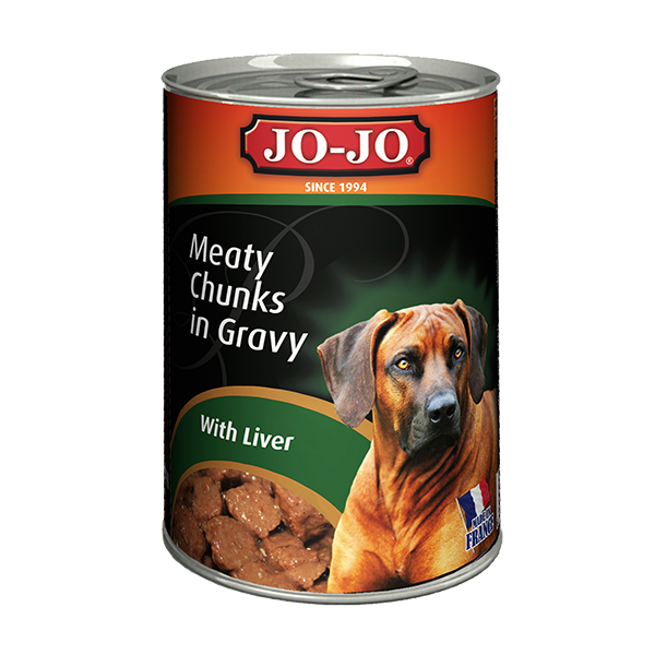 Jojo premium canned dog food with liver 400g