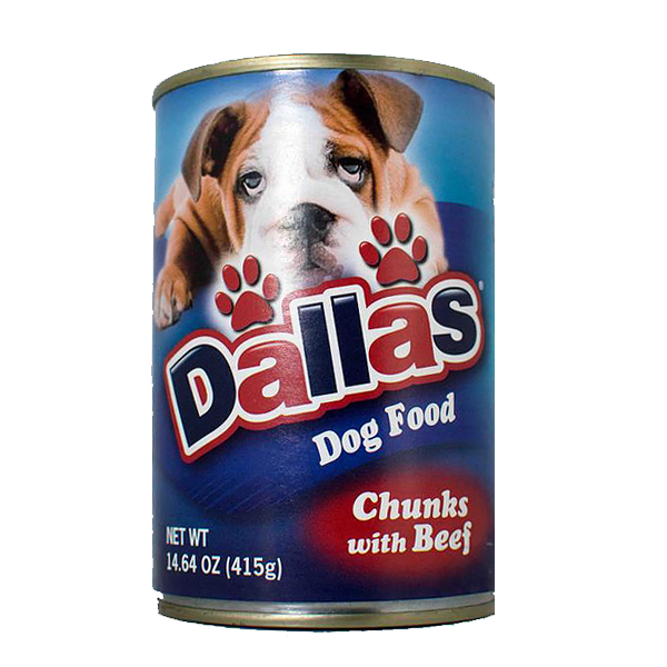 Dallas canned dog food chunks in beef 415g