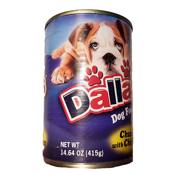 Dallas canned dog food chunks with chicken 415g