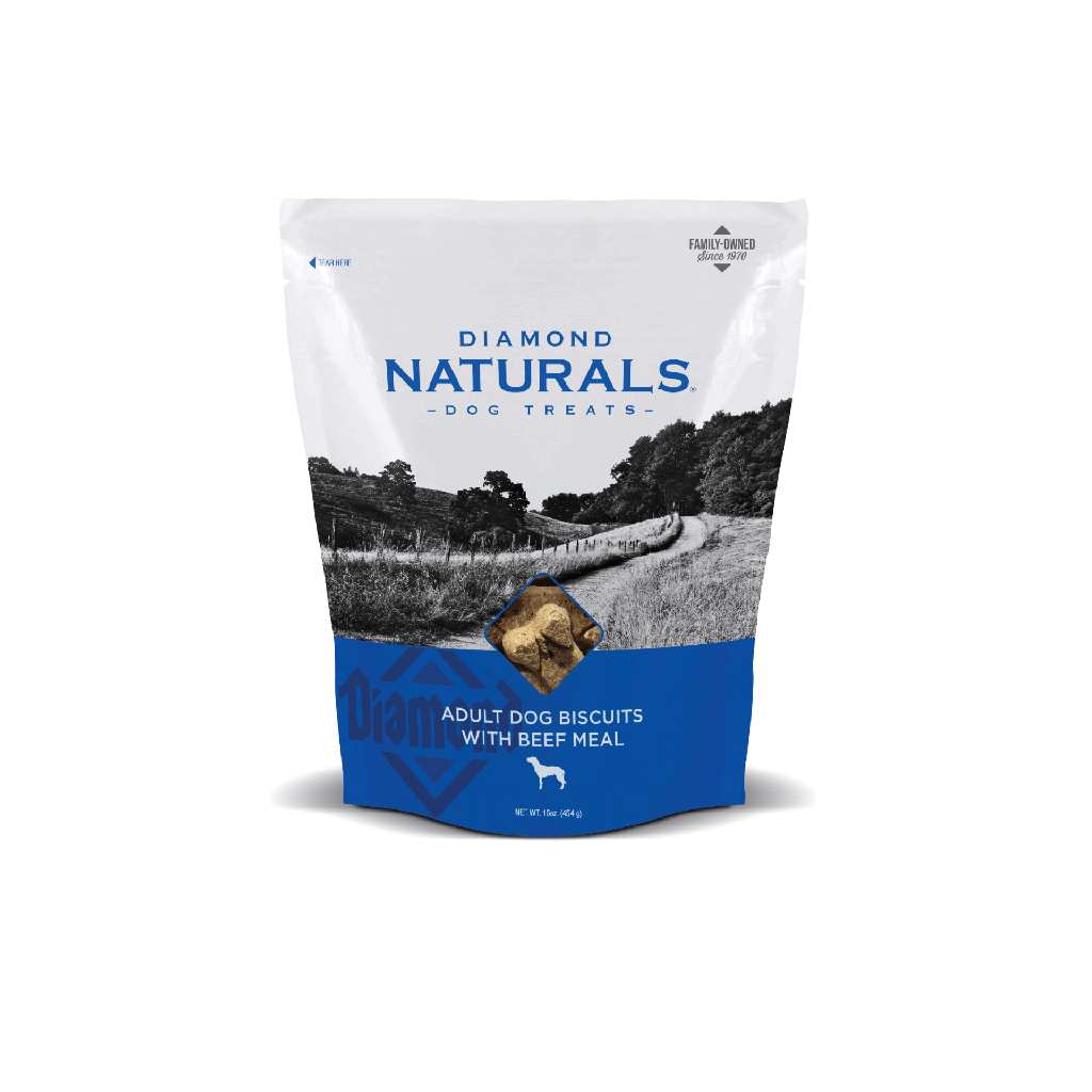 Diamond naturals adult dog biscuit with beef meal 454g