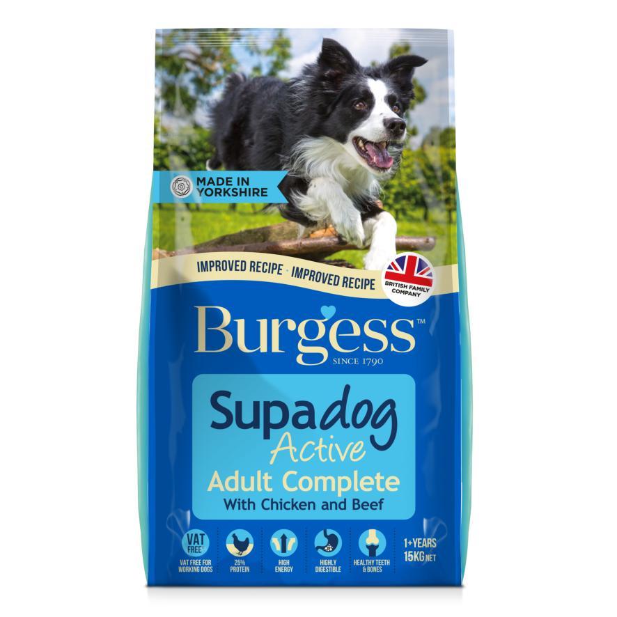 burgess supadog active adult dry dog food