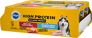 PEDIGREE HIGH PROTEIN Chicken &amp; Turkey, Beef &amp; Lamb 12ct Wet Dog Food 4.4kg