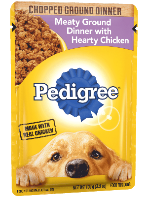 PEDIGREE Chopped Ground Dinner with Hearty Chicken Wet Dog Food 100g