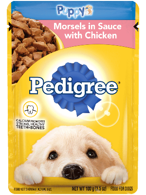 PEDIGREE PUPPY Morsels in Sauce with Chicken Wet Dog Food 100g