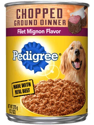 PEDIGREE Chopped Ground Dinner Filet Mignon Flavor Wet Dog Food 375g