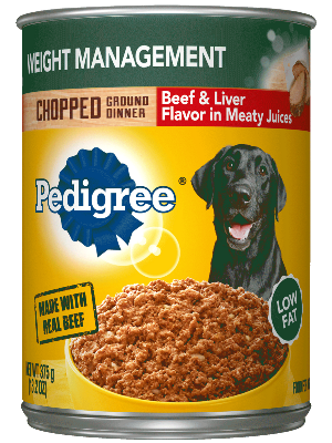 PEDIGREE Weight Management Beef And Liver Dinner Wet Dog Food 375g