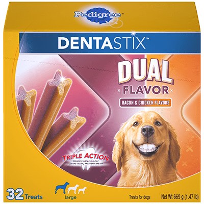 PEDIGREE DENTASTIX 32 Treat Dual Flavors Large Dog Treats 669g