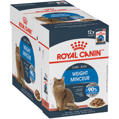 Royal Canin Weight Care Chunks in Gravy Adult Cat Food Pouches, case of 12, 85g