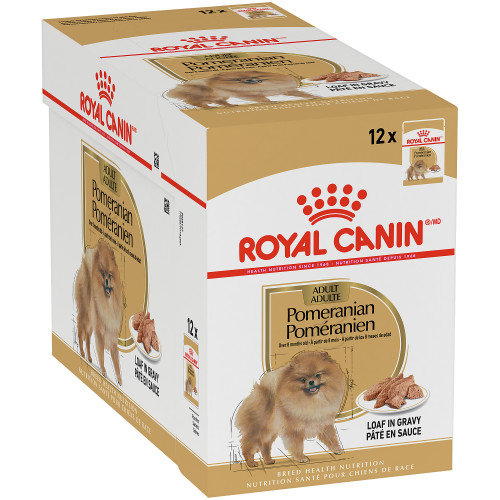 Royal Canin Pomeranian Adult Loaf in Gravy Pouch Wet Dog Food, case of 12 Pouch 85g