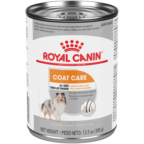 Royal Canin Coat Care Loaf in Sauce 12 Count Canned Dog Food 385g