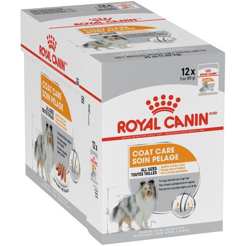 Royal Canin Coat Care Loaf in Gravy Pouch of 12 Dog Food 1.02kg