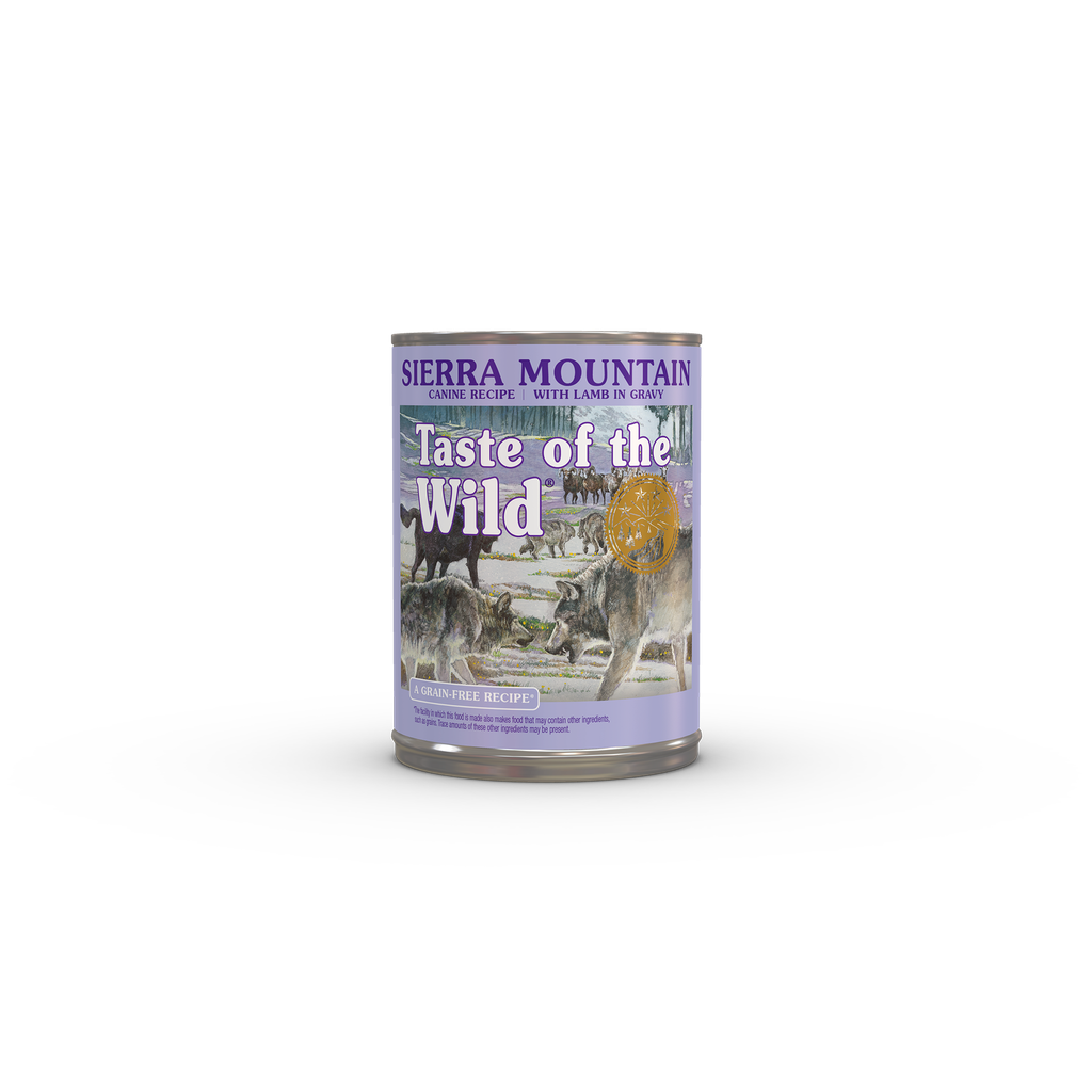 Taste of the Wild Sierra Mountain Canine Recipe With Lamb In Gravy Canned Dog Food, case of 12, 374kg