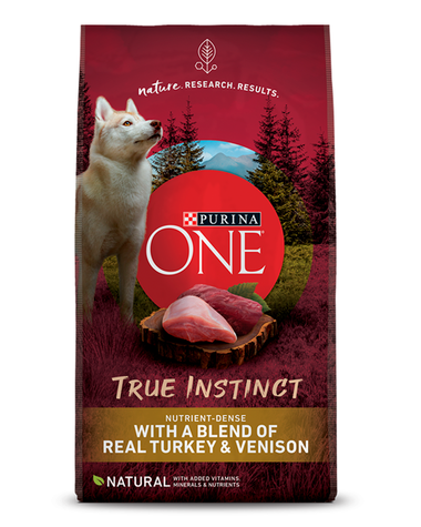 PURINA ONE True Instinct with Real Turkey &amp; Venison High Protein Adult Dry Dog Food 16.3kg