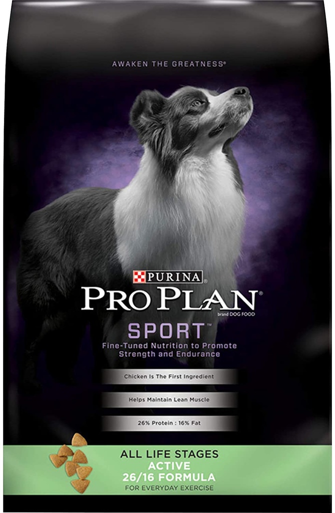 PURINA Pro Plan All Ages Sport Active 27/17 Chicken &amp; Rice Formula Dry Dog Food 15kg