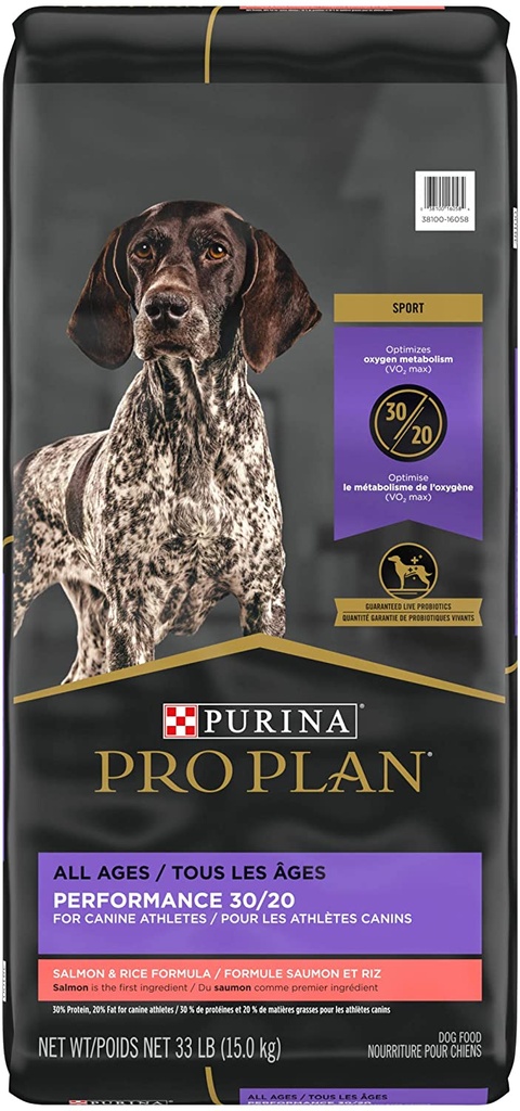 PURINA Pro Plan Sport All Life Stages Performance 30/20 Salmon &amp; Rice Formula Dry Dog Food 15kg