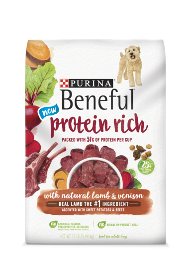 PURINA Beneful Protein Rich Natural Lamb and Venison Dry Dog Food 5.44kg